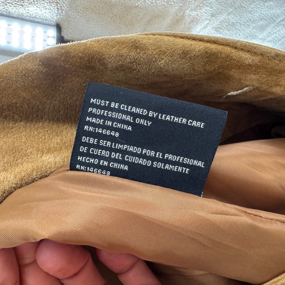 Vintage BGSD Mens Sz XLT Genuine Leather Suede Blazer Jacket Sport Coat‎ Tan - Picture 6 of 14